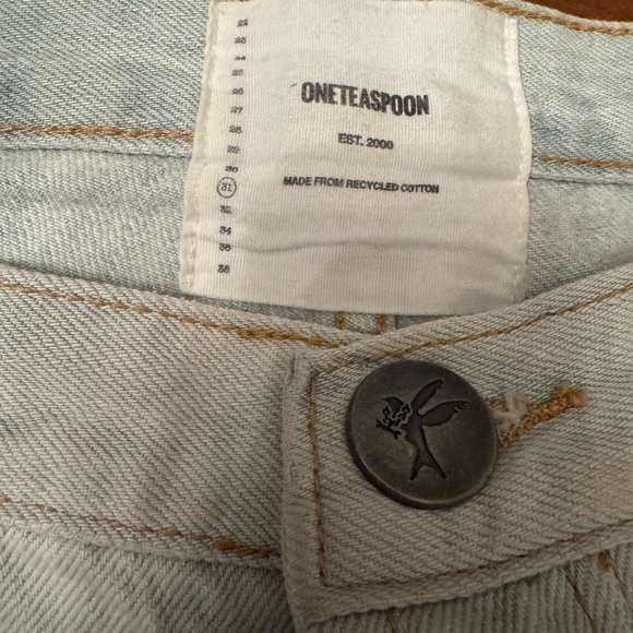 One Teaspoon Faded Blue Ripped Skinny Jeans - Picture 3 of 4